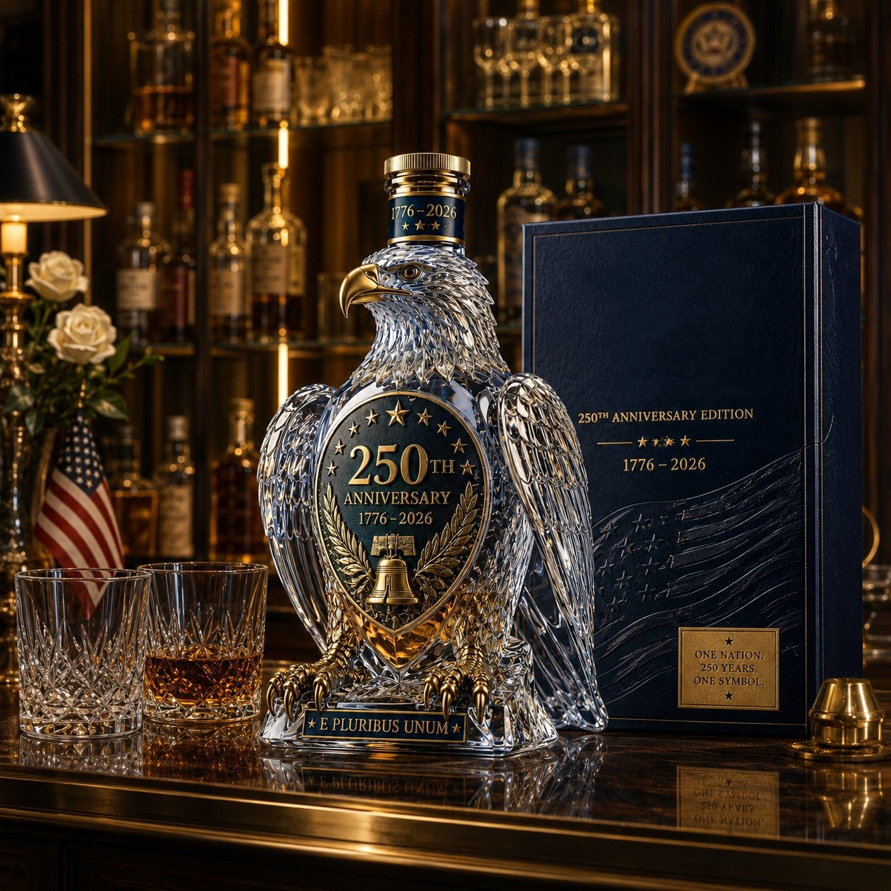 🦅 Hawk Whiskey Bottle — 250th Anniversary Limited Edition. Limited time discount.