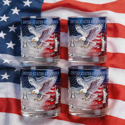 🇺🇸Limited Edition 2026 USA 250th Anniversary Commemorative Glass – 1776-2026 Heritage Edition🥃