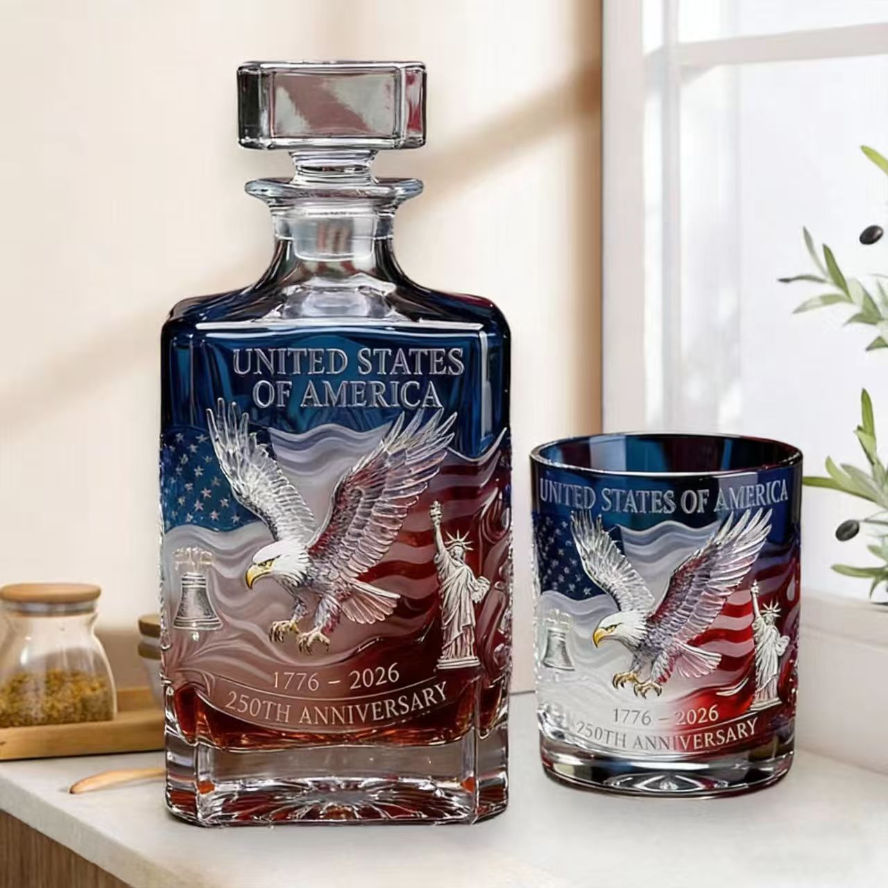 🇺🇸Limited Edition 2026 USA 250th Anniversary Commemorative Glass – 1776-2026 Heritage Edition🥃