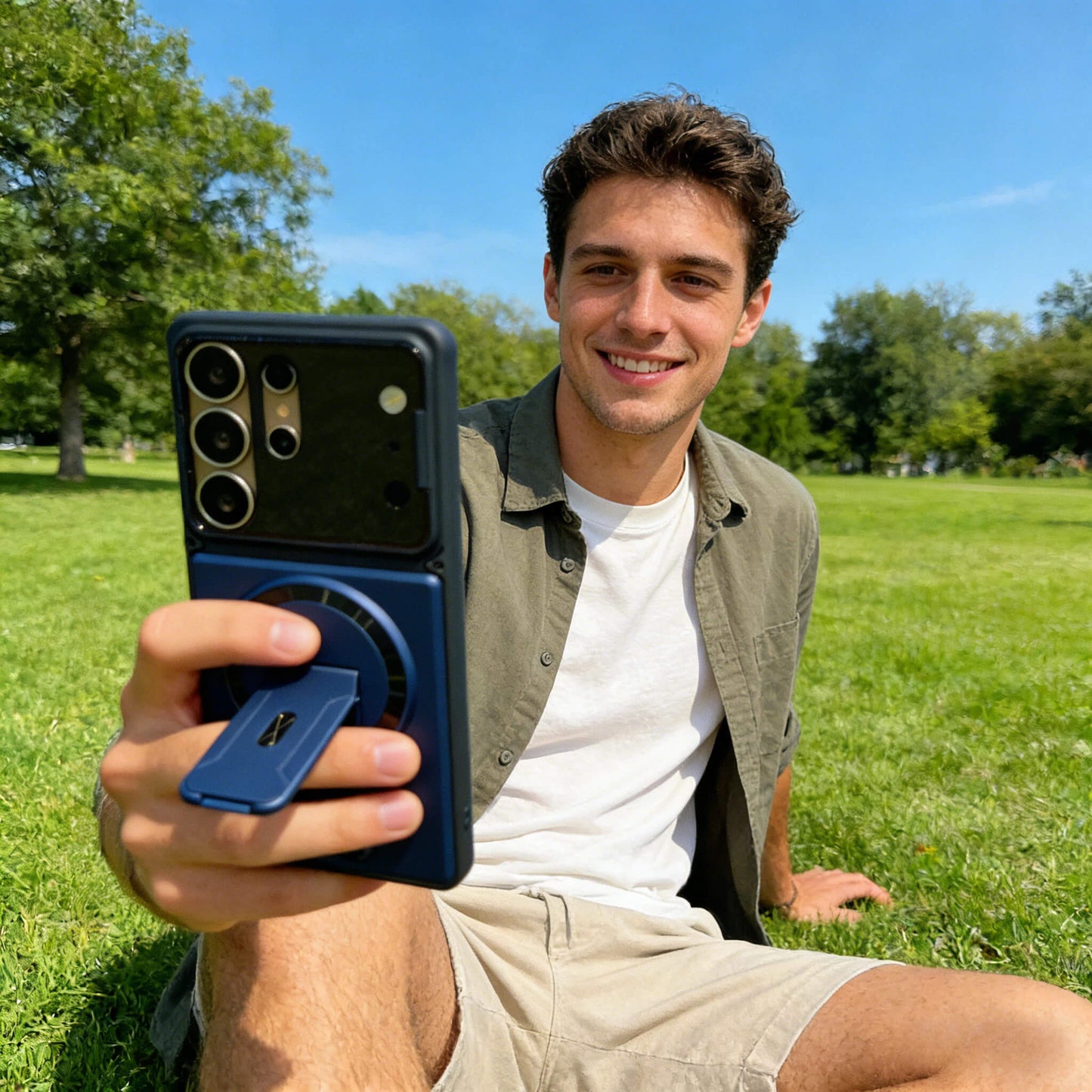 2026 For Samsung S26 Series Full-Coverage, Shockproof Protective Case with Invisible Kickstand