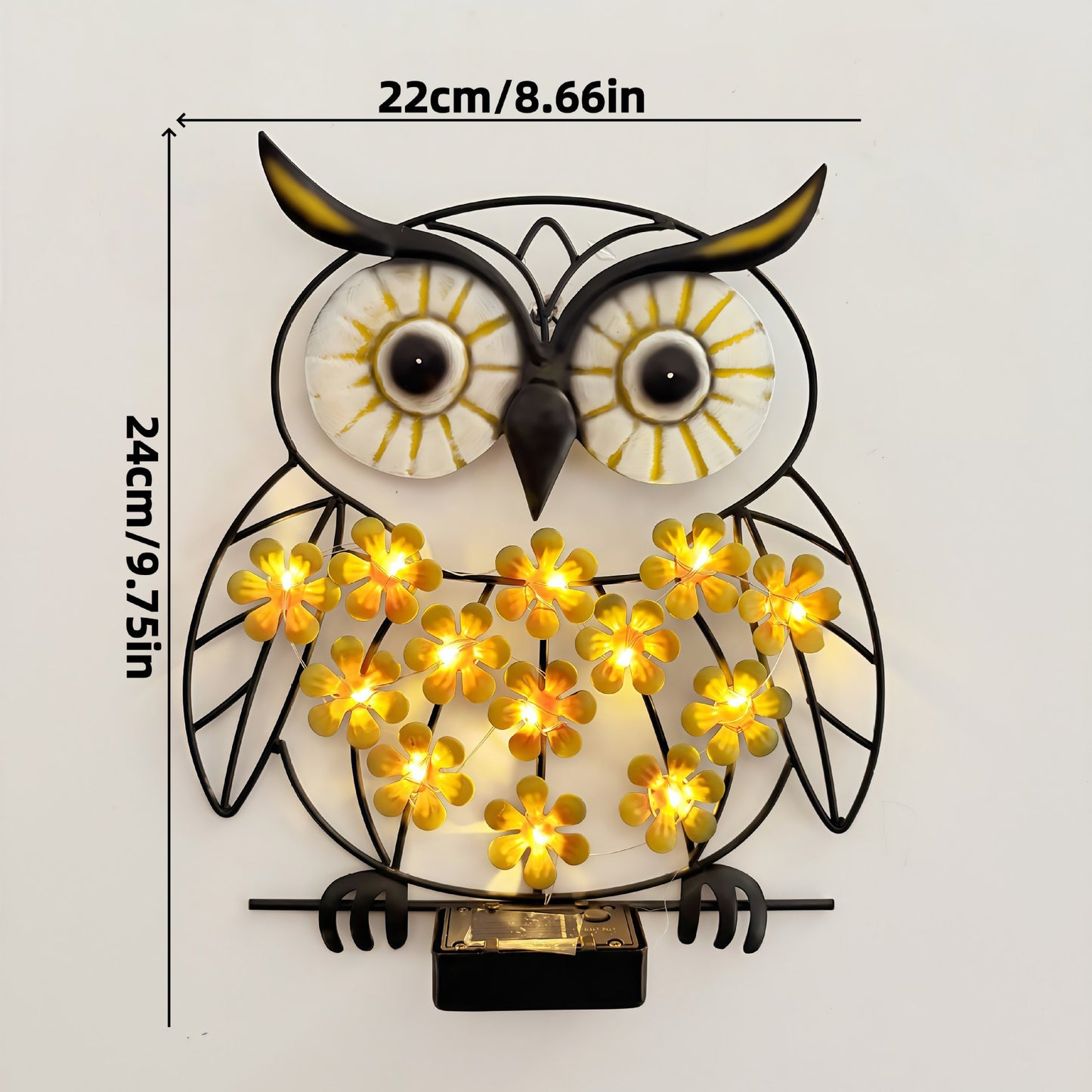 💛Solar-powered wrought iron owl lamp🦉