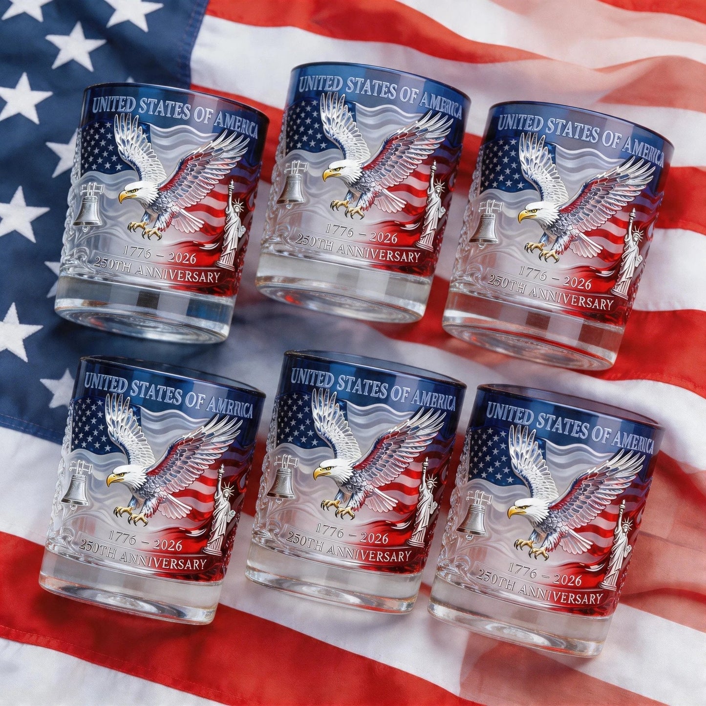 🇺🇸Limited Edition 2026 USA 250th Anniversary Commemorative Glass – 1776-2026 Heritage Edition🥃