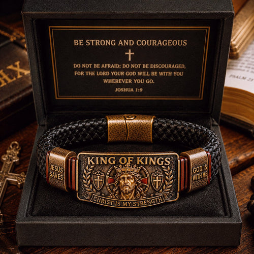 👑 The Ultimate Father's Day Tribute: "King of Kings" Faith Bracelet — Wear Your Belief with Pride (49% OFF Today)