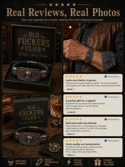 ☠️ Old Fuckers Club & Wild Freedom 🪓 | 2026 Limited Edition Vintage Bracelet