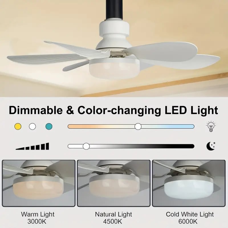 ⏳SUMMER SALE 60% OFF🔥40W LED Ceiling Fan Light – 20.5” Ultra-Quiet with Remote 🎯 | E27 + FREE B22 Adapter 🔌 | For Bedroom 😴, Kitchen 👩‍🍳 & Garage 🛠️ – UK Ready! 🇬🇧