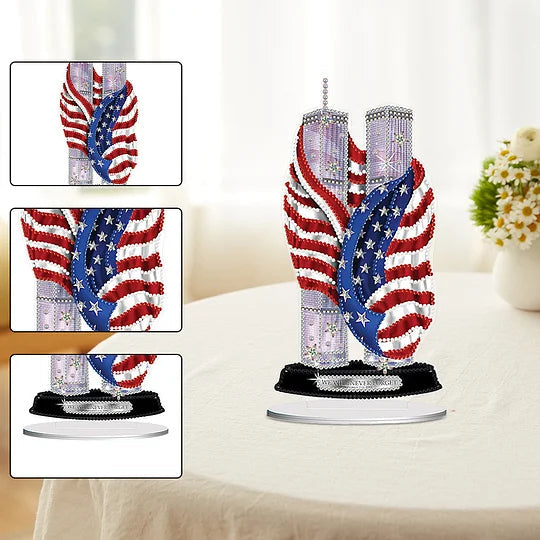 Diamond Painting Desktop Tabletop Ornament - America Twin Towers