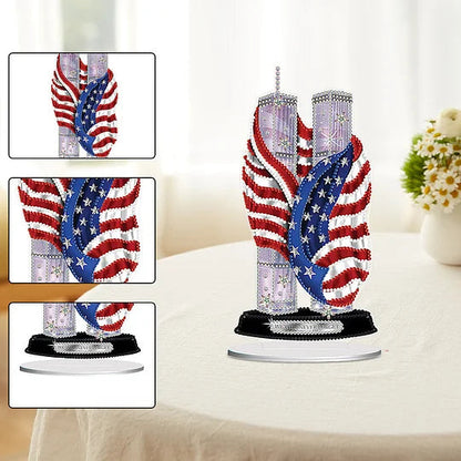 Diamond Painting Desktop Tabletop Ornament - America Twin Towers