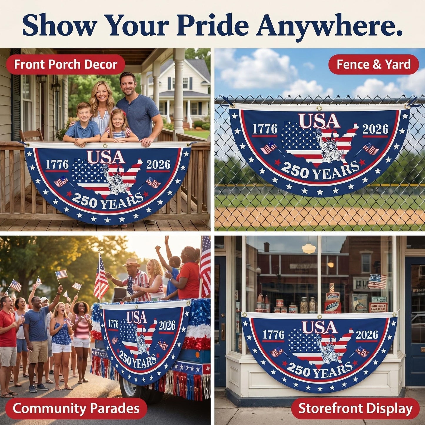 🖼️100% Veteran Owned / Handcrafted in USA-250th Anniversary Banners