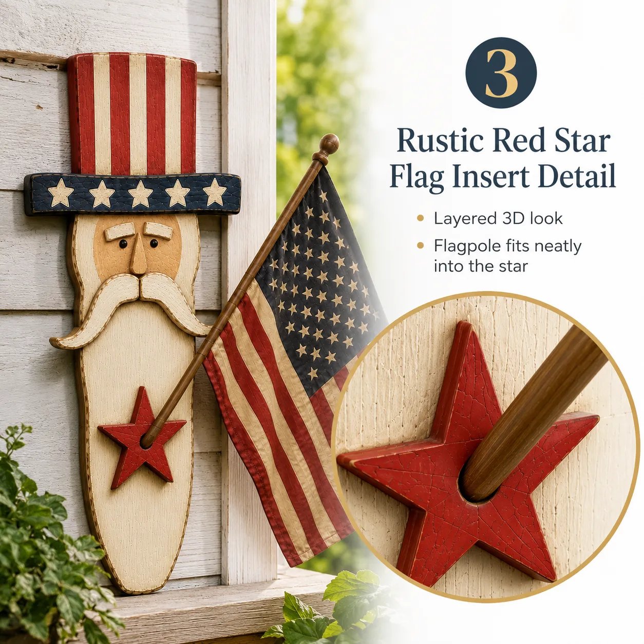 ✨ Uncle Sam Patriotic Wall Hanging – Vintage Americana 🇺🇸 49% Discount Today!
