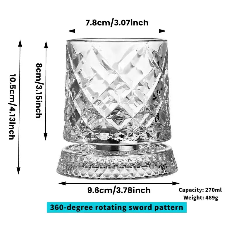 🔥2026 Hot Sell✨ The Whiskey Glass Everyone’s Obsessed With 🥃 Spins Smoothly • Glows Beautifully • Perfect Gift