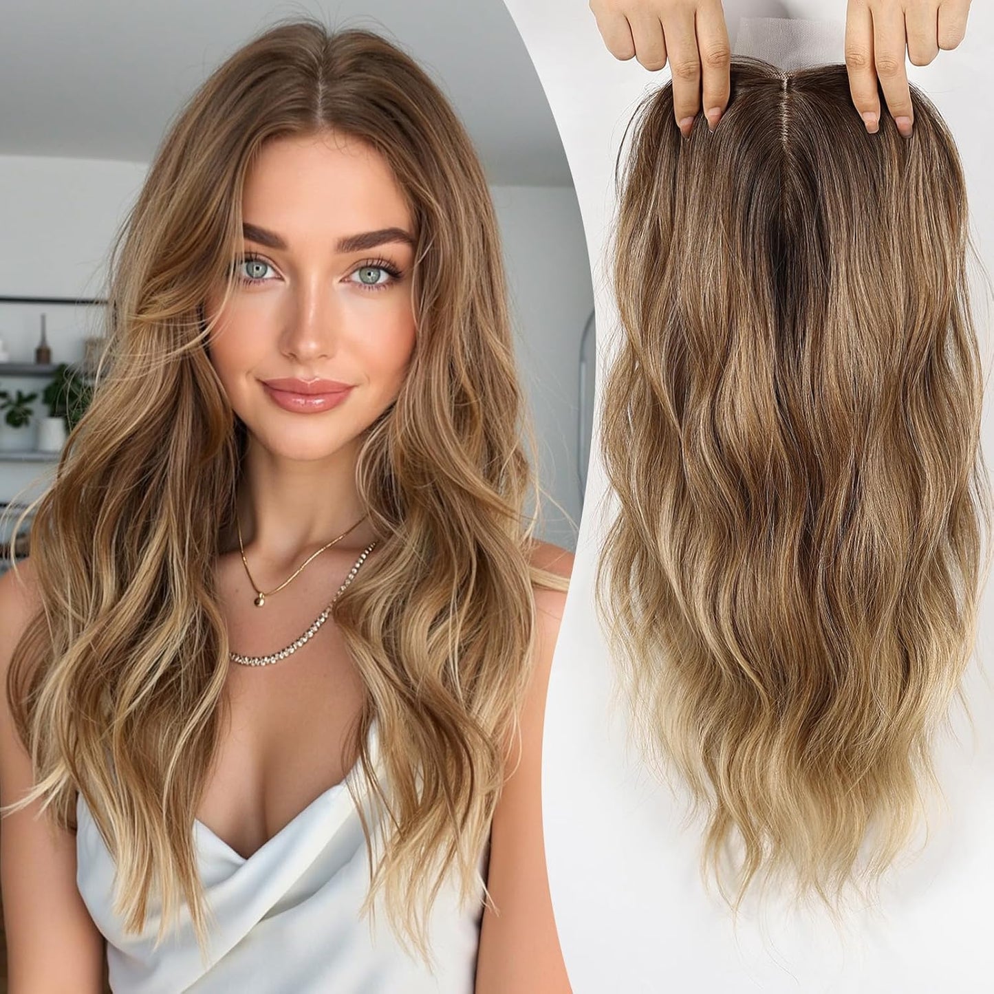 ⚡Free Shipping –🌷2026 New Lightweight & Breathable Wavy Hair Topper
