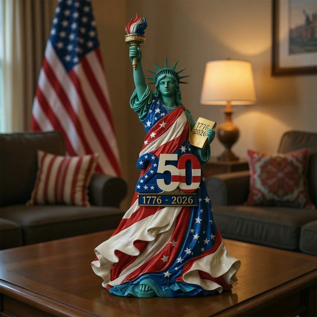 🔥Limited-time promotion🔥Handmade USA 250th Anniversary Statue of Liberty Figurine