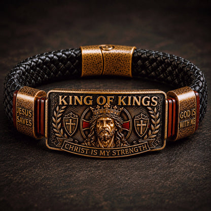 👑 The Ultimate Father's Day Tribute: "King of Kings" Faith Bracelet — Wear Your Belief with Pride (49% OFF Today)