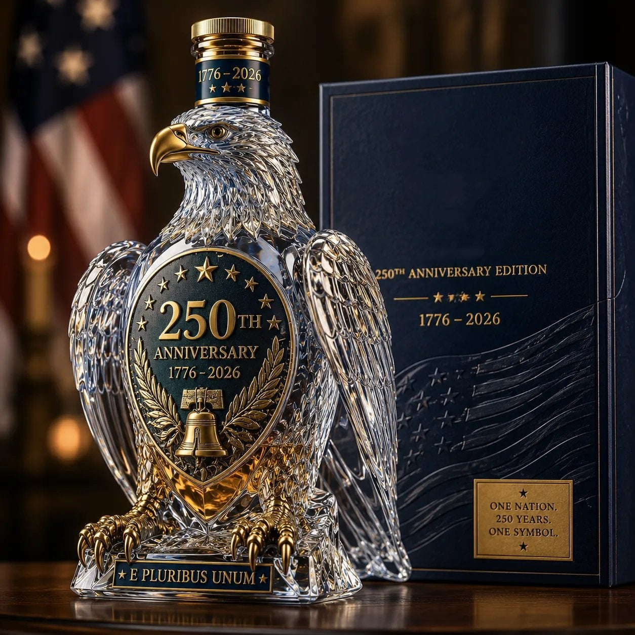 🦅 Hawk Whiskey Bottle — 250th Anniversary Limited Edition. Limited time discount.