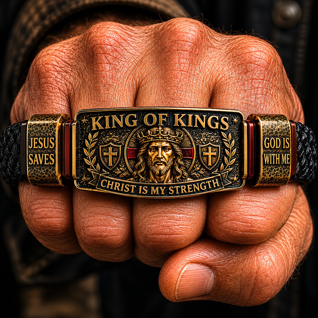 👑 The Ultimate Father's Day Tribute: "King of Kings" Faith Bracelet — Wear Your Belief with Pride (49% OFF Today)