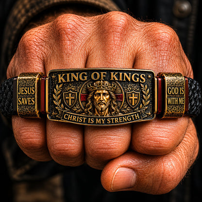 👑 The Ultimate Father's Day Tribute: "King of Kings" Faith Bracelet — Wear Your Belief with Pride (49% OFF Today)