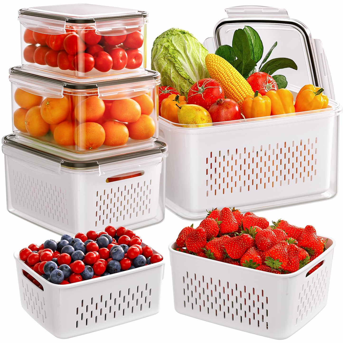 ✨4-in-1 Produce Storage Containers (3-Pack Set)🎁