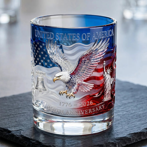 🇺🇸Limited Edition 2026 USA 250th Anniversary Commemorative Glass – 1776-2026 Heritage Edition🥃