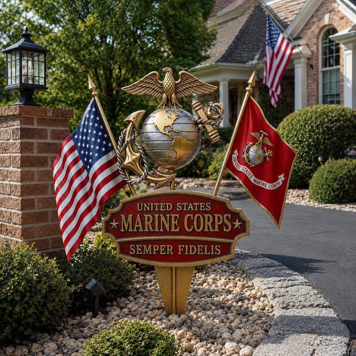 🏆Last Day Promo: 69% OFF 🎖️-US Marine Corps Semper Fidelis Tribute Garden Stake - ✈️Buy 2 Free Shipping Today!