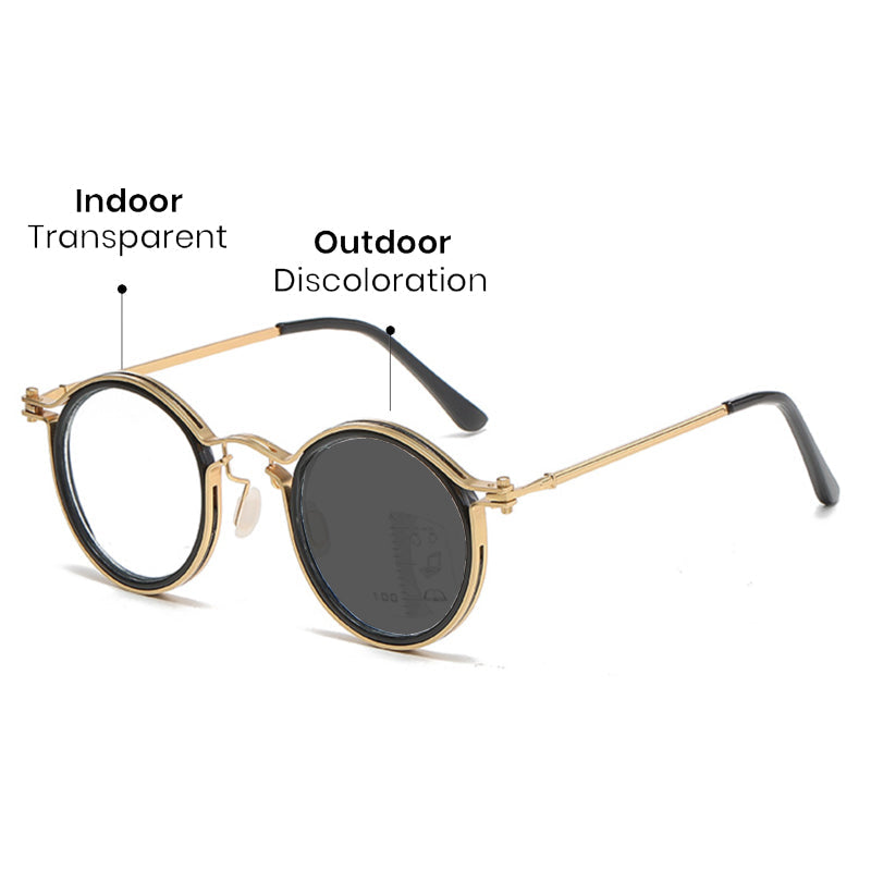 Ultra-Light Multifocal Photochromic Progressive Anti-Blue Light Reading Glasses