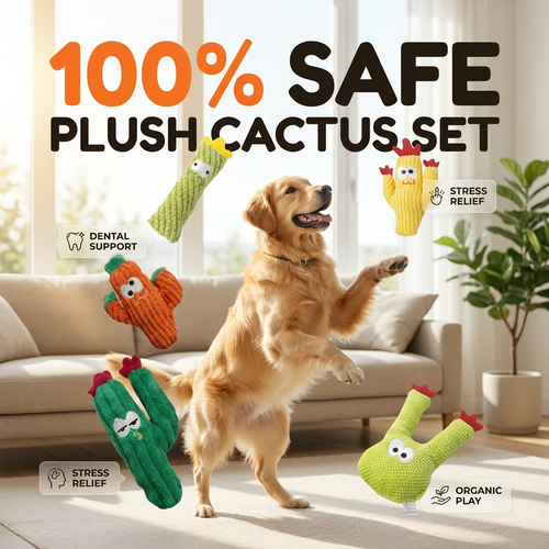 🔥Day Sale 50% OFF🐾Handmade Soft Cactus Kitten Chew Toys