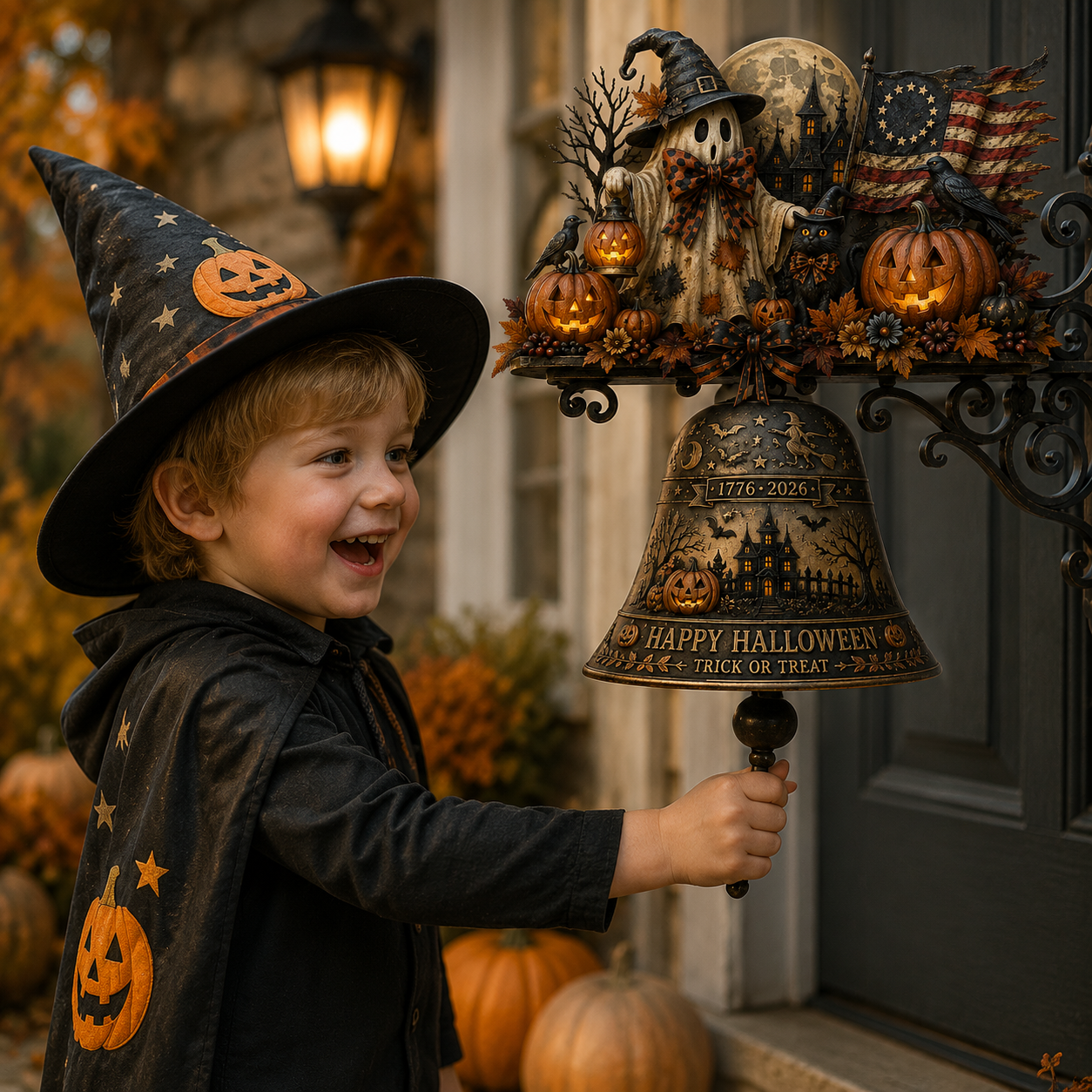 250th Anniversary Halloween Metal Wall Doorbell