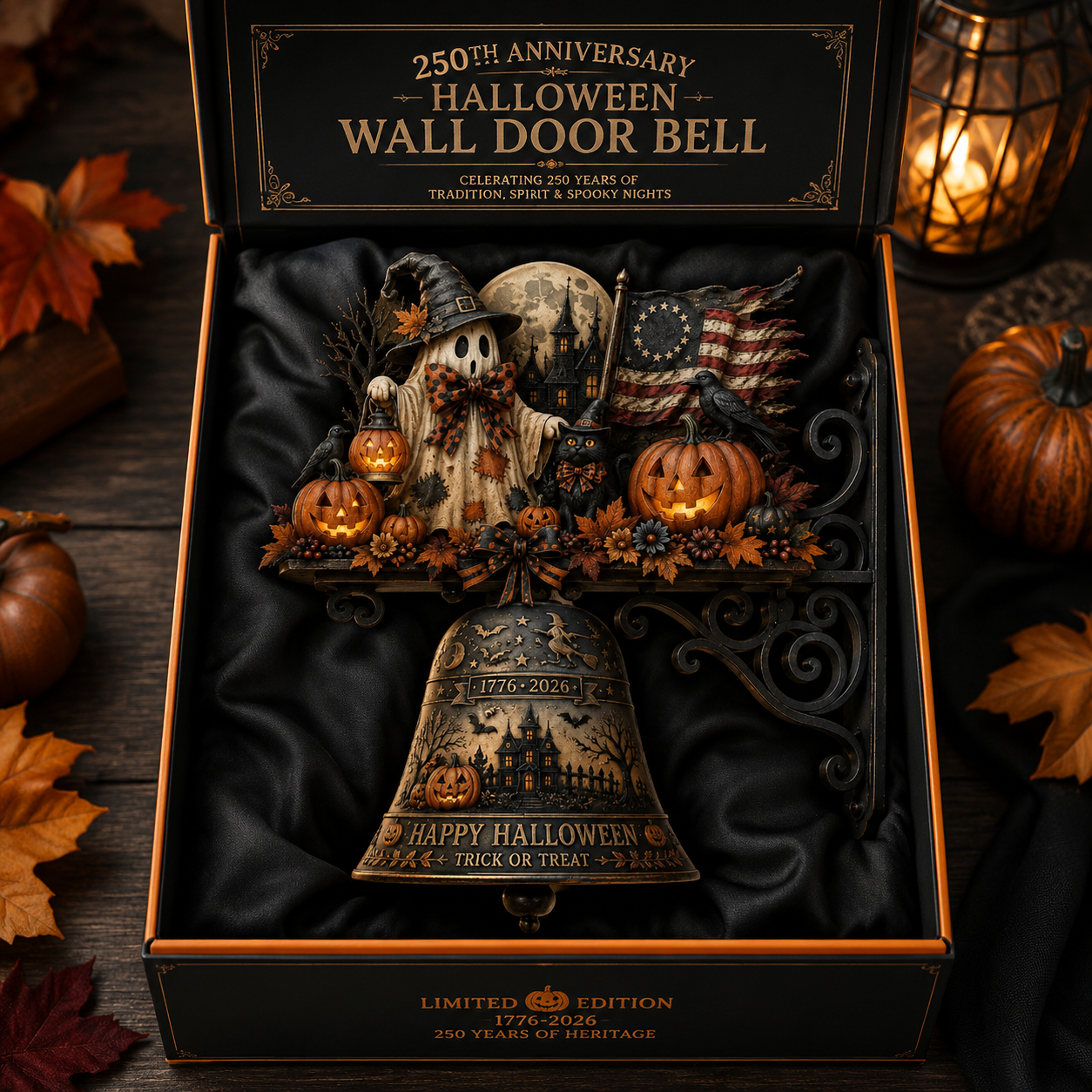 250th Anniversary Halloween Metal Wall Doorbell
