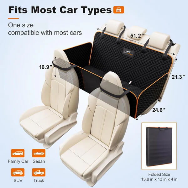 Hard Bottom Dog Car Seat Protector