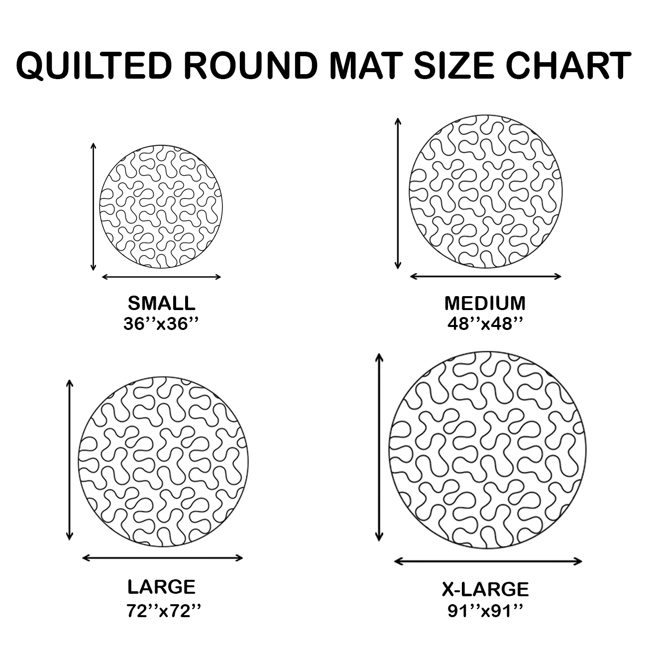 Candy Corn Abyss Quilted Round Mat NCU0DV7385