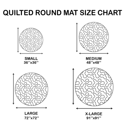 Candy Corn Abyss Quilted Round Mat NCU0DV7385