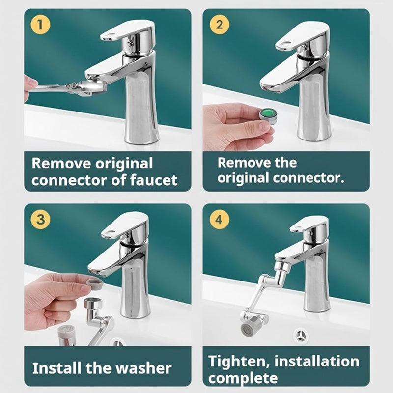 🔥Adaptador de grifo universal giratorio de 1440° y antiespuma🔥