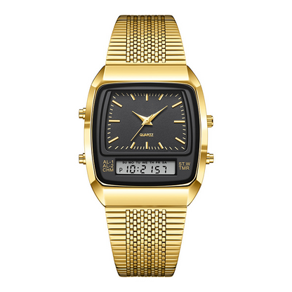 ⌚✨ Retro Style Square Face Multifunction Watch – Chronograph, Date Display & Classic Design 🕰️