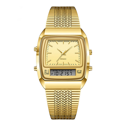⌚✨ Retro Style Square Face Multifunction Watch – Chronograph, Date Display & Classic Design 🕰️