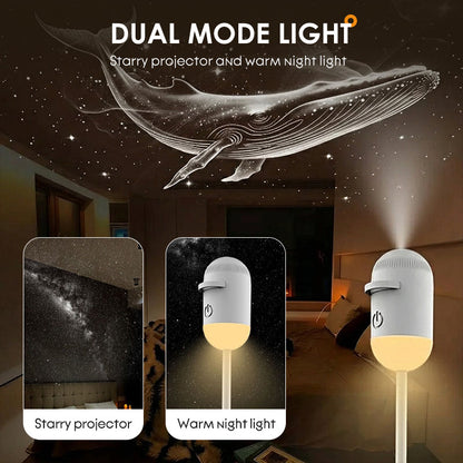 🔭 50% OFF NOW! 🌌 2-in-1 Starry Sky Projector & Night Light – Dual Modes, Interchangeable Films & USB Powered – Calm Nights, Magical Rooms 🛌