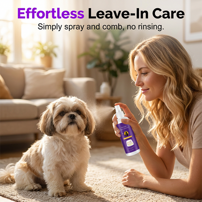 🐕🐱 Pet Detangling Spray — Brush through knots in seconds. No more tears or tugging.