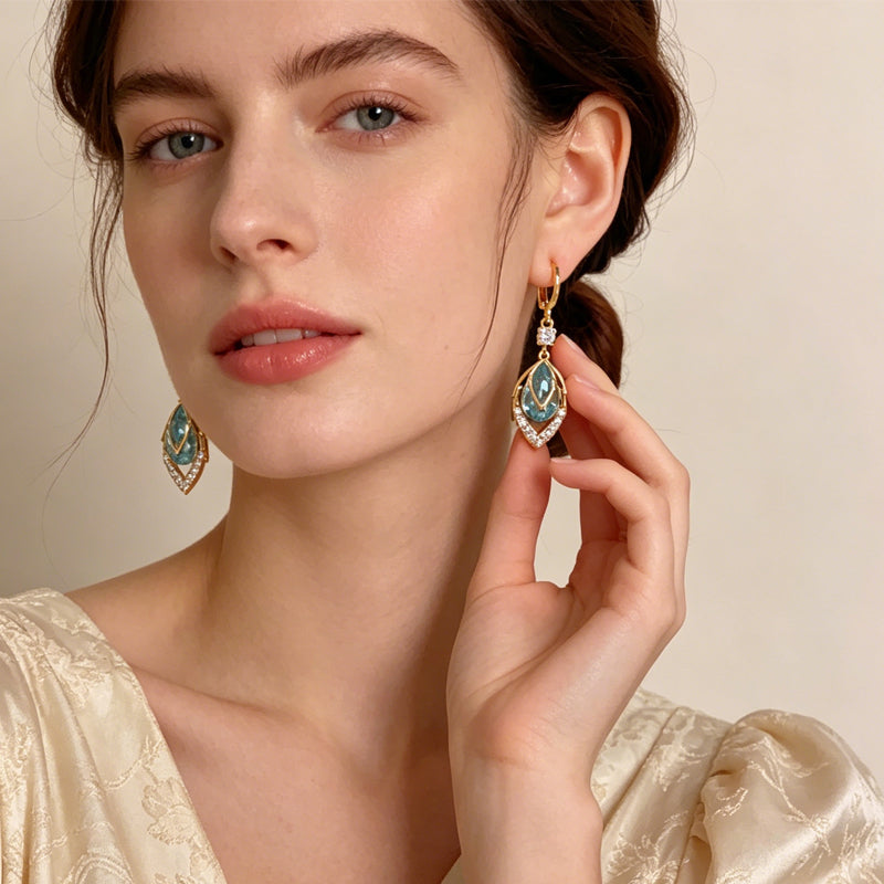 ⏳Limited-time 50% off⏰Sky Blue Drop Dangle Hoop Earrings💧💍