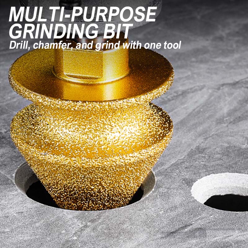 ⚙️✨Diamond Chamfering Bit for Grinder – Multi-Function, Brazed Diamond, Universal Fit 💎