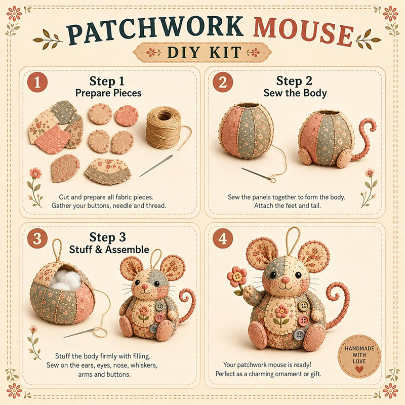 🎁NEW ARRIVAL 2026 | 50% OFF💥Handmade Vintage Mouse Sewing DIY Kit