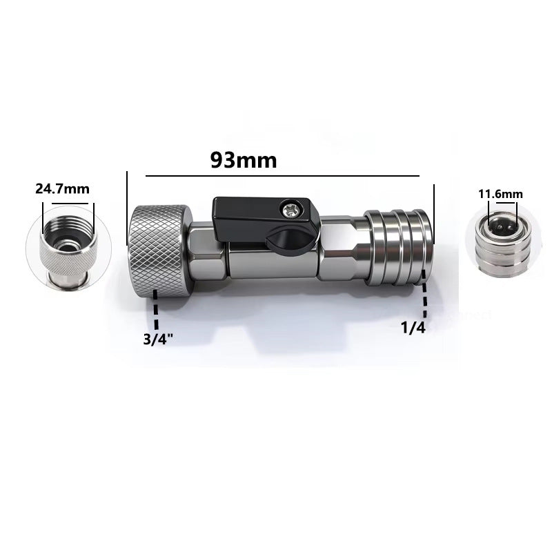 Laozik™ 3/4" GHT to 1/4" Quick Connect Adapter